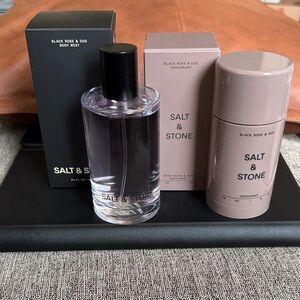 Salt & Stone Black Rose & Oud Body Mist and Deodorant Set